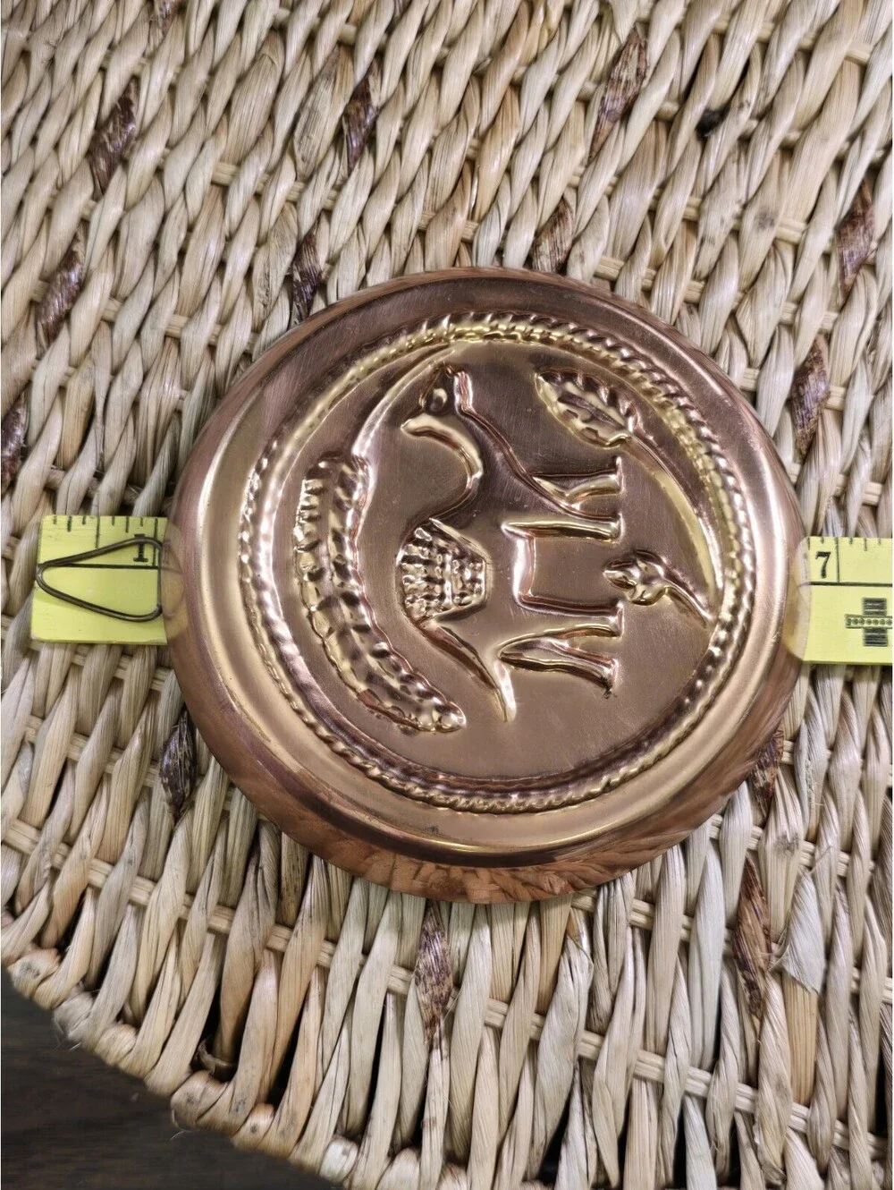 Vintage Copper toned cake food jello mold wall hanging camel decor